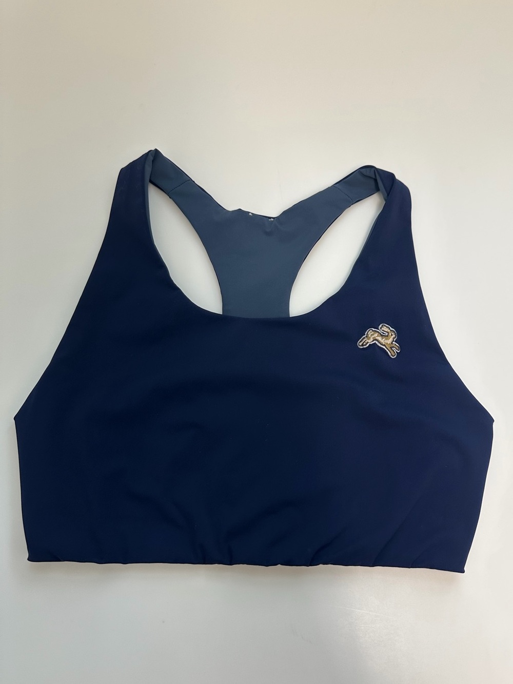 Tracksmith Run Cannonball Run Reversible Bra ~ Navy~ Small